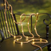 Solar and Battery Powered Hemp Rope LED String Lights for Rustic Outdoor Garden and Party Decor