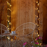 Solar and Battery Powered Hemp Rope LED String Lights for Rustic Outdoor Garden and Party Decor