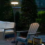 Solar and USB Rechargeable LED Outdoor Floor Lamp 68 Inch Waterproof Aluminum Post Light for Patio and Garden