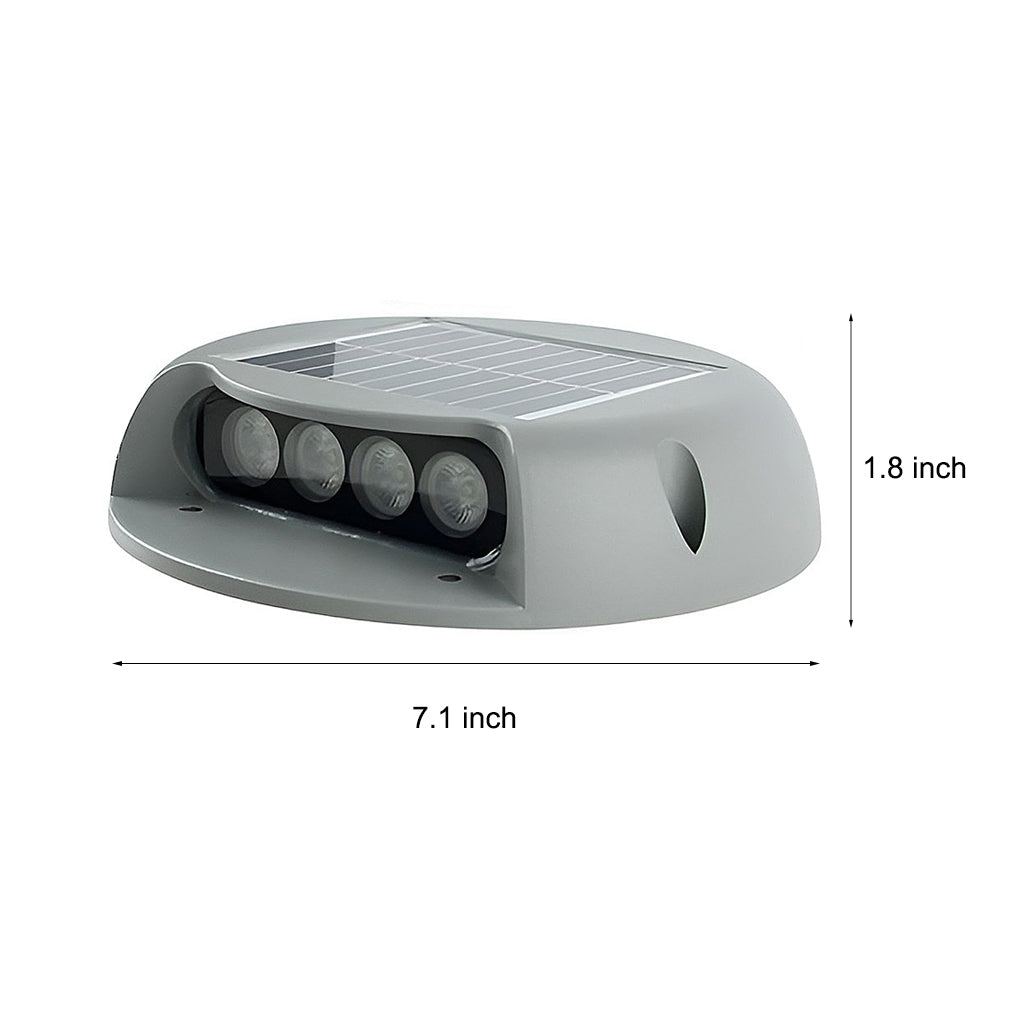 Solar LED Outdoor Step Lights Flush Mount Wall Sconce for Stairway Path and Landscape Lighting
