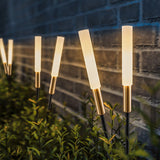 Solar LED Reed Landscape Path Lights Low Voltage Garden Column Lighting 6 Piece Set