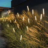Solar LED Reed Landscape Path Lights Low Voltage Garden Column Lighting 6 Piece Set
