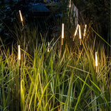 Solar LED Reed Landscape Path Lights Low Voltage Garden Column Lighting 6 Piece Set