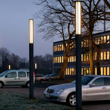 Solar Outdoor High Pole Post Light Waterproof LED Landscape Pathway Lighting for Villa Courtyard