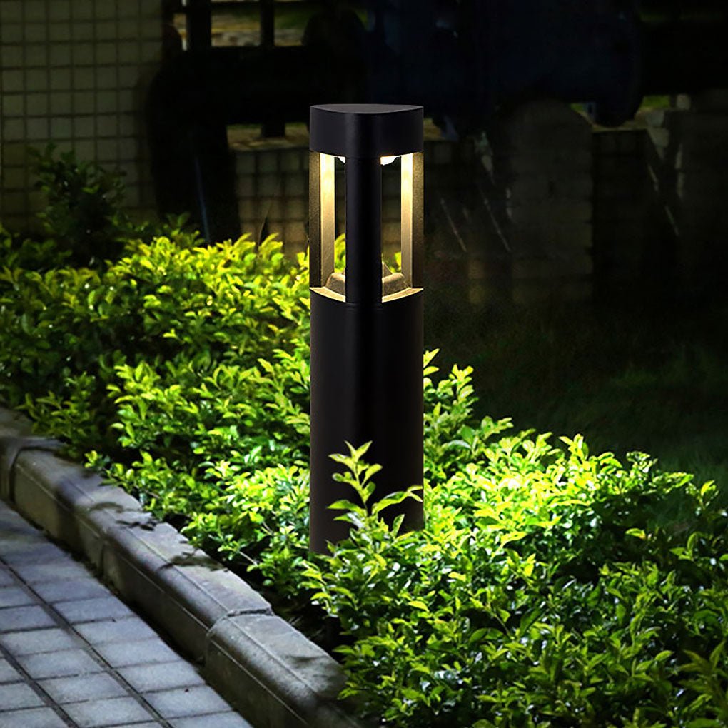 Solar Outdoor Pathway Light Waterproof LED Landscape Bollard for Garden Villa Lawn and Walkway