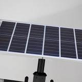 Solar Outdoor Street Lights Waterproof LED Garden Pole Lamp with 3 Color Dimming and Remote 102 Inch