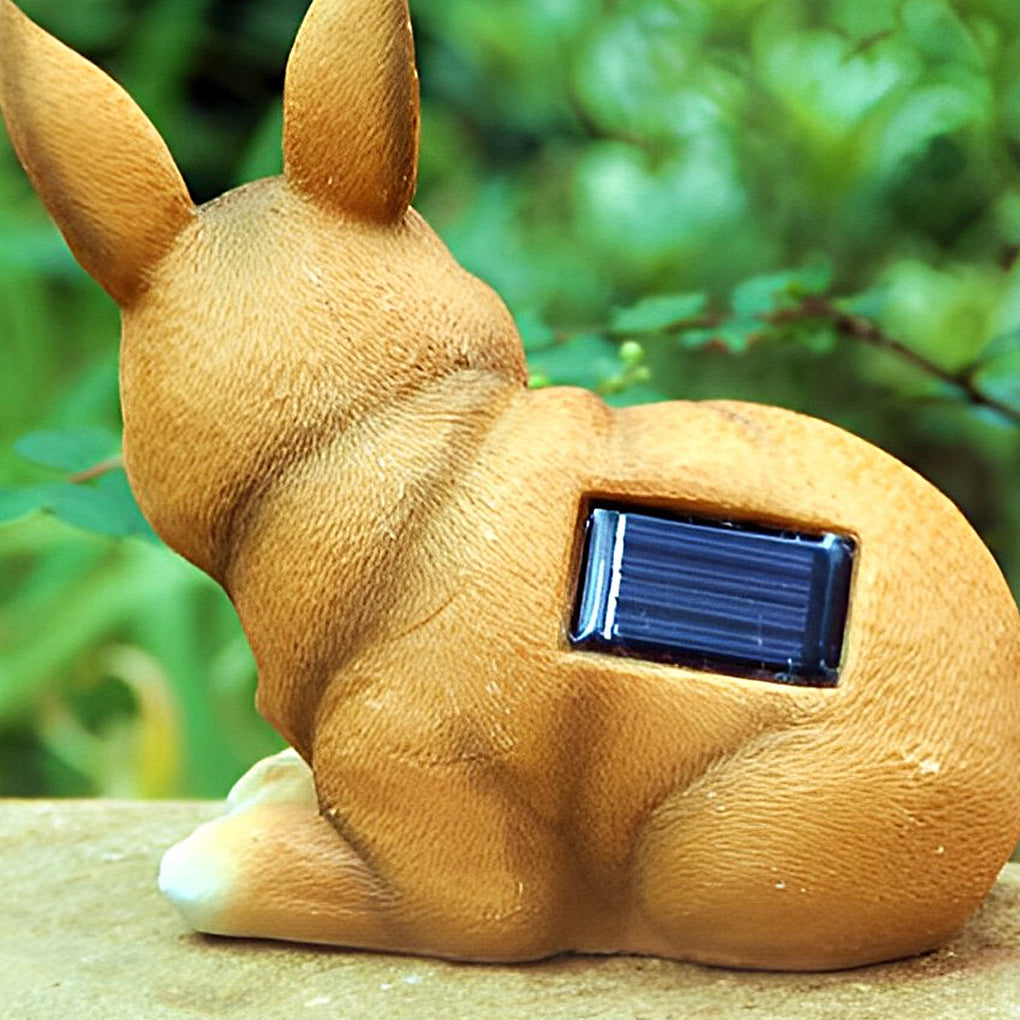 Solar Powered Animal Garden Statues with LED Lights for Outdoor Landscape Decoration
