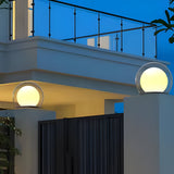 Solar Powered Bubble Lunar Post Light Waterproof Outdoor Globe Lantern for Garden Yard and Gate Path