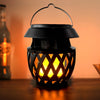Solar Powered Flickering Flame Outdoor Lantern Portable USB Charging LED Landscape Light