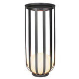 Solar Powered Industrial Outdoor Floor Lantern LED Lamp with Integrated Utility Tray