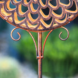 Solar Powered Iron Hollow Flower Projection Path Lights Waterproof Outdoor Decorative Garden Stake