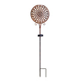 Solar Powered Iron Hollow Flower Projection Path Lights Waterproof Outdoor Decorative Garden Stake