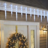 Solar Powered LED Icicle Fairy String Lights Waterproof Outdoor Garden Decor