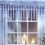 Solar Powered LED Icicle Fairy String Lights Waterproof Outdoor Garden Decor