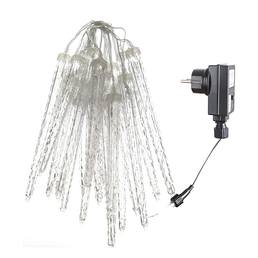 Solar Powered LED Icicle Fairy String Lights Waterproof Outdoor Garden Decor