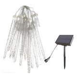 Solar Powered LED Icicle Fairy String Lights Waterproof Outdoor Garden Decor
