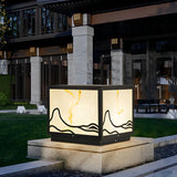 Solar Powered LED Mountain Design Post Cap Lights for Outdoor Yard Fence and Landscape Path