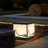 Solar Powered LED Mountain Design Post Cap Lights for Outdoor Yard Fence and Landscape Path