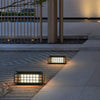 Solar Powered LED Outdoor Garden Post Light with Hollow Pattern for Villa Path and Landscape Lighting