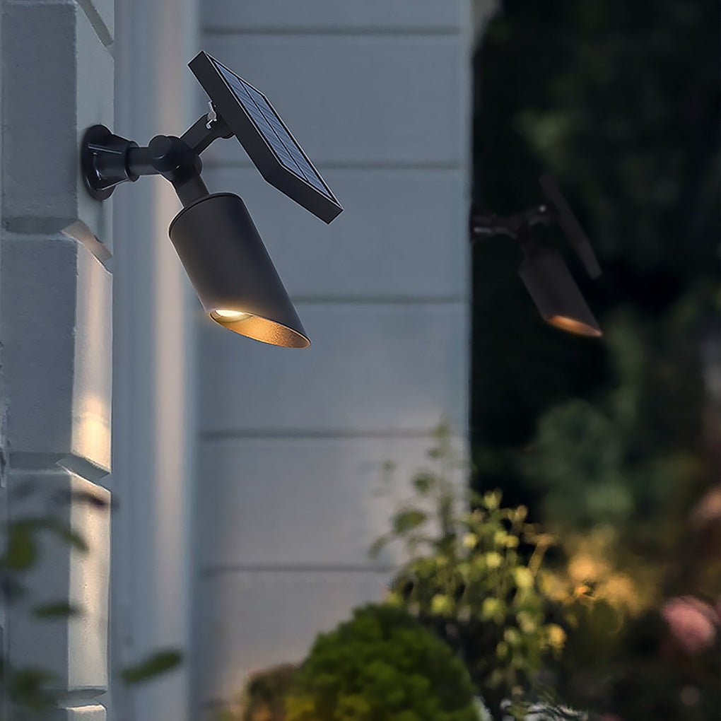 Solar Powered LED Outdoor Spotlight Waterproof Landscape Path Wall Light for Garden and Yard