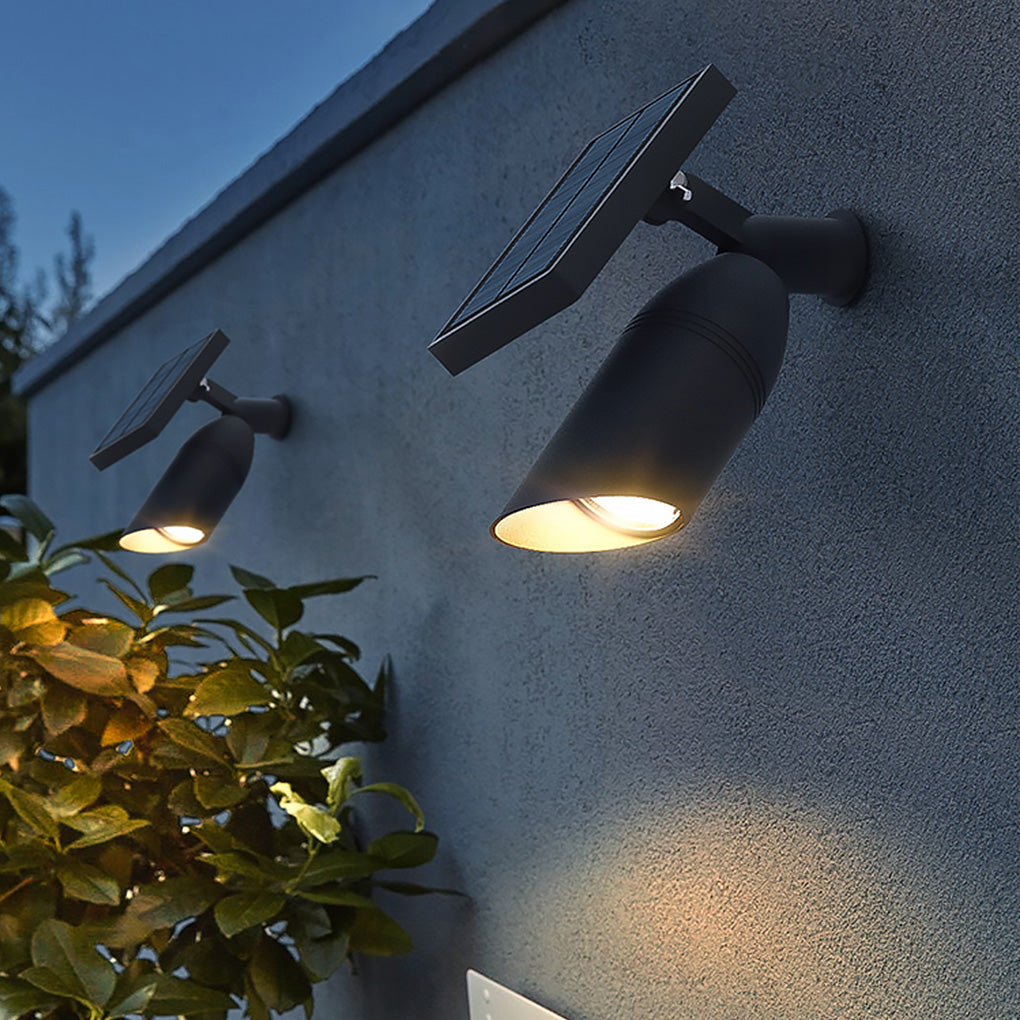 Solar Powered LED Outdoor Spotlight Waterproof Landscape Path Wall Light for Garden and Yard