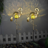 Solar Powered Moon and Flame Garden Stakes with Cracked Glass LED Projection Lighting