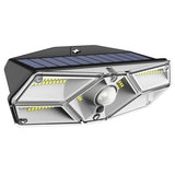 Solar Powered Motion Sensor Outdoor Wall Lamp 100 LED Waterproof Security Sconce for Patio and Garden