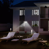 Solar Powered Motion Sensor Outdoor Wall Lamp IP65 Waterproof LED Garden Sconce Light for Garage and Driveway