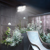 Solar Powered Motion Sensor Outdoor Wall Lamp IP65 Waterproof LED Garden Sconce Light for Garage and Driveway