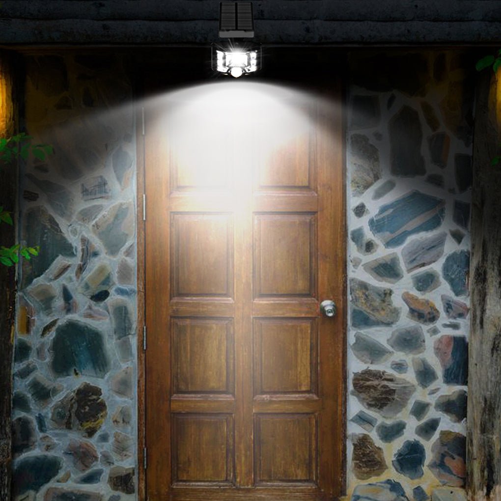 Solar Powered Motion Sensor Outdoor Wall Light with Adjustable LED Spotlight and IP65 Waterproofing