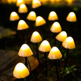 Solar Powered Mushroom Outdoor LED String Lights Waterproof Garden Path Decor 16.4 Feet