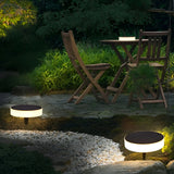 Solar Powered Outdoor Ground Disk Lights Waterproof Recessed Garden Pathway Lighting for Lawns and Decks