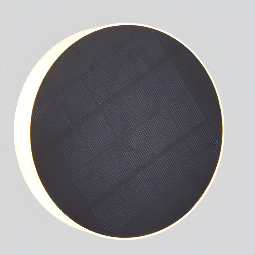 Solar Powered Outdoor Ground Disk Lights Waterproof Recessed Garden Pathway Lighting for Lawns and Decks