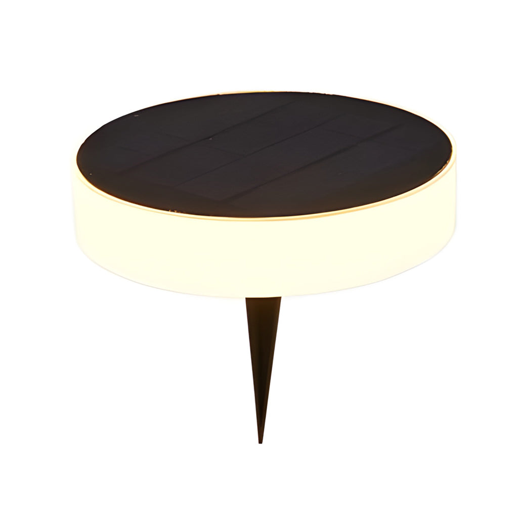 Solar Powered Outdoor Ground Disk Lights Waterproof Recessed Garden Pathway Lighting for Lawns and Decks