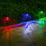 Solar Powered Outdoor Landscape Path Lights IP65 Waterproof LED Color Changing Garden Lawn Lamp