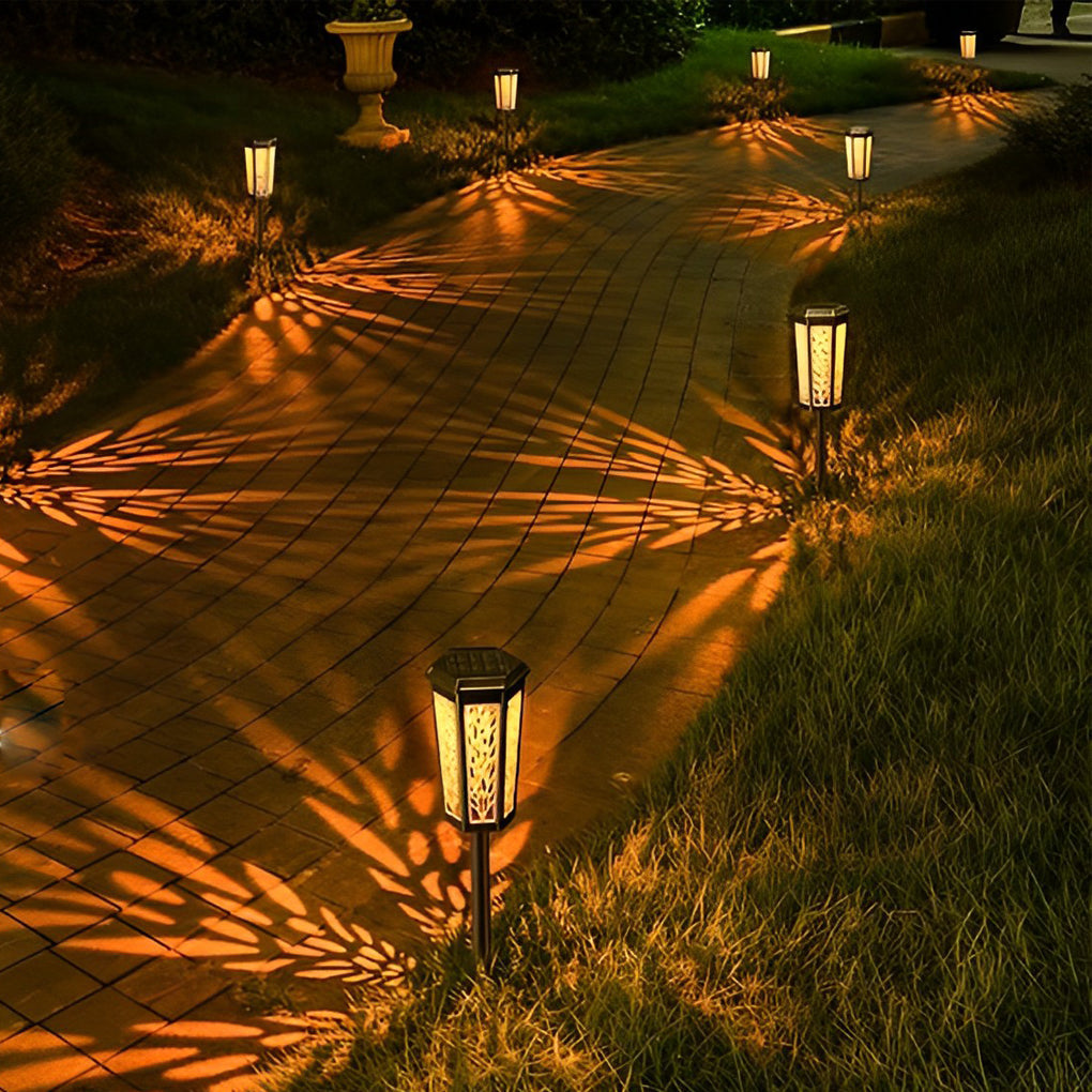 Solar Powered Outdoor Landscape Path Lights IP65 Waterproof LED Color Changing Garden Lawn Lamp