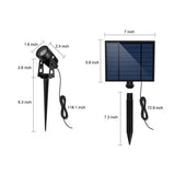 Solar Powered Outdoor Landscape Spotlight with 4 in 1 Adjustable LED Lighting for Gardens and Walls