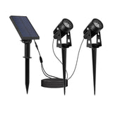 Solar Powered Outdoor Landscape Spotlight with 4 in 1 Adjustable LED Lighting for Gardens and Walls