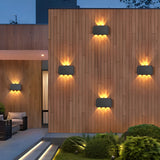 Solar Powered Outdoor LED Wall Sconce IP65 Waterproof Up and Down Lights for Garden and Balcony Decor