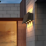 Solar Powered Outdoor LED Wall Sconce IP65 Waterproof Up and Down Lights for Garden and Balcony Decor
