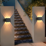 Solar Powered Outdoor LED Wall Sconce IP65 Waterproof Up and Down Lights for Garden and Balcony Decor
