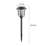 Solar Powered Outdoor Pathway Torch Lights 22.8 Inch LED Waterproof Landscape Lighting for Garden Lawn