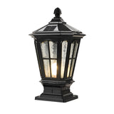 Solar Powered Outdoor Pillar Lights Waterproof Aluminum Fence Post Lantern for Garden Path and Yard