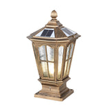 Solar Powered Outdoor Pillar Lights Waterproof Aluminum Fence Post Lantern for Garden Path and Yard