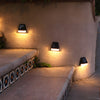 Solar Powered Outdoor Step Lights 4 Pack Waterproof Warm White LED Stairway and Fence Lighting