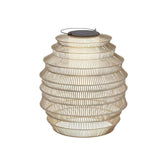 Solar Powered Rattan Outdoor Lantern Japanese Style Handwoven LED Garden Path Waterproof Light