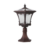 Solar Powered Retro Outdoor Pathway Light Waterproof Aluminum LED Garden Lawn Lamp