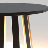 Solar Powered RGB Metal Coffee Table Lamp Waterproof Outdoor Floor Lantern for Garden and Patio
