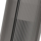 Solar Powered Ribbed Glass Cylinder Outdoor Lantern with Stainless Steel Handle