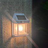 Solar Powered Tungsten Bulb Wall Lantern Outdoor Dusk to Dawn Motion Sensor Light for Garden and Porch